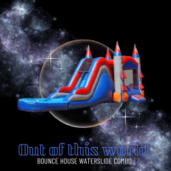 Out of this WORLD Bounce house with Slide